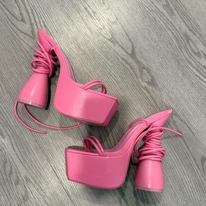 Elegant Pink Platform Heels